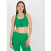 Zöld crop top felső cipzár