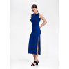Zafír kék fűzős midi ruha