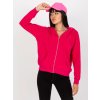 Fukszia színű kapucnis pulóver