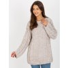 Világos bézs színű kardigán fonott mintával (Méret ONE SIZE)