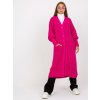 Fukszia hosszú kardigán zsebekkel