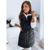 Fekete steppelt hosszú mellény LADISA