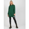 Sötétzöld pulóver ruha zsebekkel