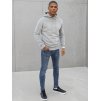 Világosszürke kapucnis pulóver