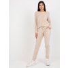 Világos bézs velúr tréningruha szett