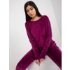 Fukszia velúr tréningruha szett