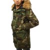 Férfi téli kabát katonai mintával (Méret S)