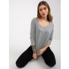 Szürke basic póló 3/4 ujjú
