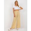 Sötét sárga magas derekú szövetnadrág