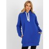 Sötétkék hosszú pulóver kapucnival (Méret ONE SIZE)