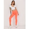Neon narancssárga bordázott leggings