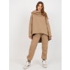 Sötét bézs tréningruha szett hosszított pulóverrel