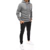 Szürke-fekete tréningruha szett kapucnival