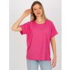 Fukszia bordásbordázott bő póló