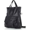 MARCO MAZZINI Fekete bőr kézitáska / hátizsák (Méret ONE SIZE)