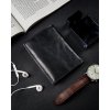 Rovicky bőr pénztárca - fekete L111