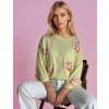 Sárga szív mintás pulóver SWEET HEART