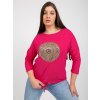Fukszia póló kerek fényes applikációval (Méret ONE SIZE)