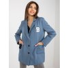 Kék női zakó felvarrásokkal