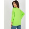 Lime egyszínű 3/4 ujjú blúz