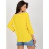 Sárga egyszínű 3/4 ujjú blúz