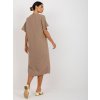 Sötét bézs ing midi ruha