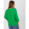 Zöld egyszínű 3/4 ujjú blúz