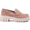 Női velúr platformos loafer Shelovet - Bézs