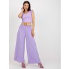 Világos lila széles nadrág övvel