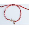 Piros karkötő madárral és kereszttel HEARTBEAT