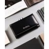 Pierre Cardin fekete bőr női közepes pénztárca U050