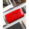 Peterson Piros nagyméretű női pénztárca cipzárral és pattintással Y140