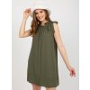 Khaki bő ujjatlan miniruha
