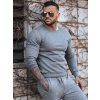Szürke férfi kapucni nélküli pulóver
