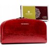 Piros, fényes női bőr pénztárca Y195