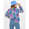 Kék virágos hosszú ujjú női póló