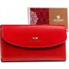 Peterson elegáns piros bőr női pénztárca Y170