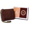 Peterson barna férfi bőr pénztárca lánccal W065