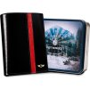 Peterson fekete bőr férfi pénztárca piros csíkkal W067