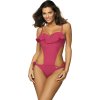 Sötét rózsaszín csomózott fodros monokini Carmen Rose Pink