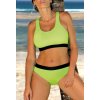 Világoszöld bikini fekete csíkkal Tuen