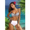 Fehér-fekete hálós push-up bikini Martha Bianco