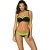 Fekete bikini zöld csíkkal Felicia Nero-Bianco