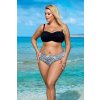Fekete fürdőruha színes alsóval