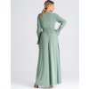Világoszöld maxiruha fölvágással