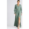 Világoszöld maxiruha fölvágással