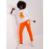 Narancssárga-fehér melegítő szett, nadrág és póló macival