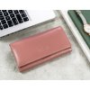 Cavaldi rózsaszín bőr egyszínű női pénztárca M412