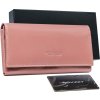 Cavaldi rózsaszín bőr egyszínű női pénztárca M412