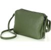 MARCO MAZZINI Zöld kétrekeszes bőr crossbody táska